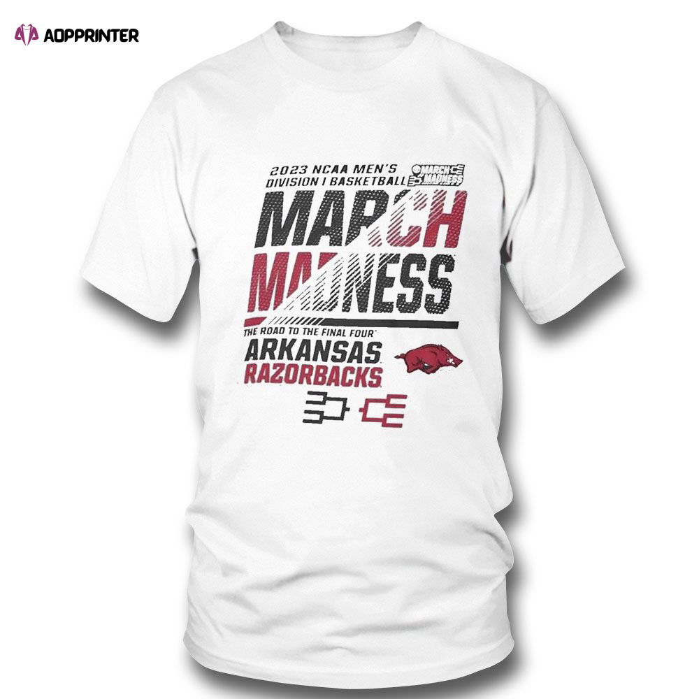 Arkansas Mens Basketball 2023 Ncaa March Madness The Road To Final Four T-shirt For Fans Arkansas Mens Basketball 2023 Ncaa March Madness The Road To Final Four T-shirt For Fans