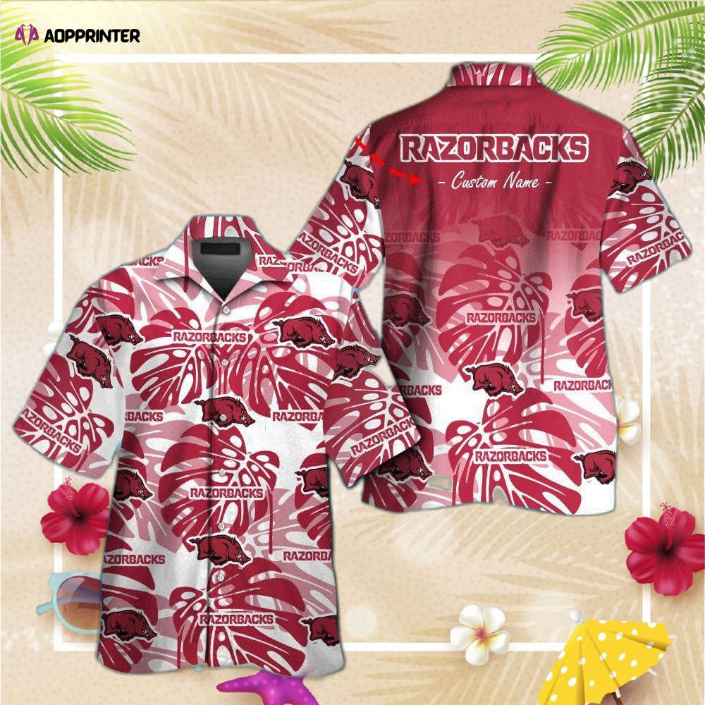 Arkansas Razorbacks Short Sleeve Button Up Tropical Aloha Hawaiian Shirt For Men Women Arkansas Razorbacks Short Sleeve Button Up Tropical Aloha Hawaiian Shirt For Men Women