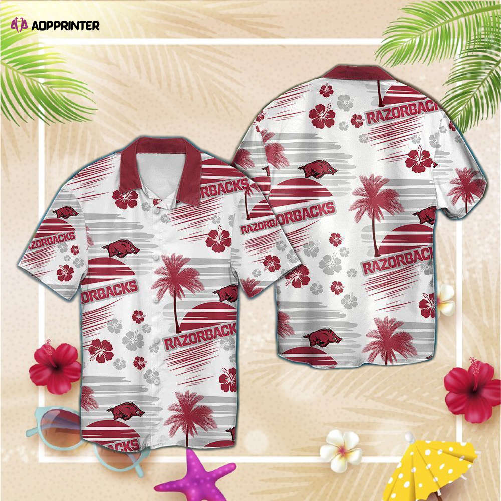 Arkansas Razorbacks Short Sleeve Button Up Tropical Aloha Hawaiian Shirt For Men Women Arkansas Razorbacks Short Sleeve Button Up Tropical Aloha Hawaiian Shirt For Men Women