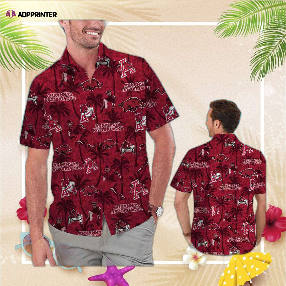 Arkansas Razorbacks Tropical Beach Coconut Tree Hawaii Shirt Summer Button Up Shirt For Men Women Arkansas Razorbacks Tropical Beach Coconut Tree Hawaii Shirt Summer Button Up Shirt For Men Women