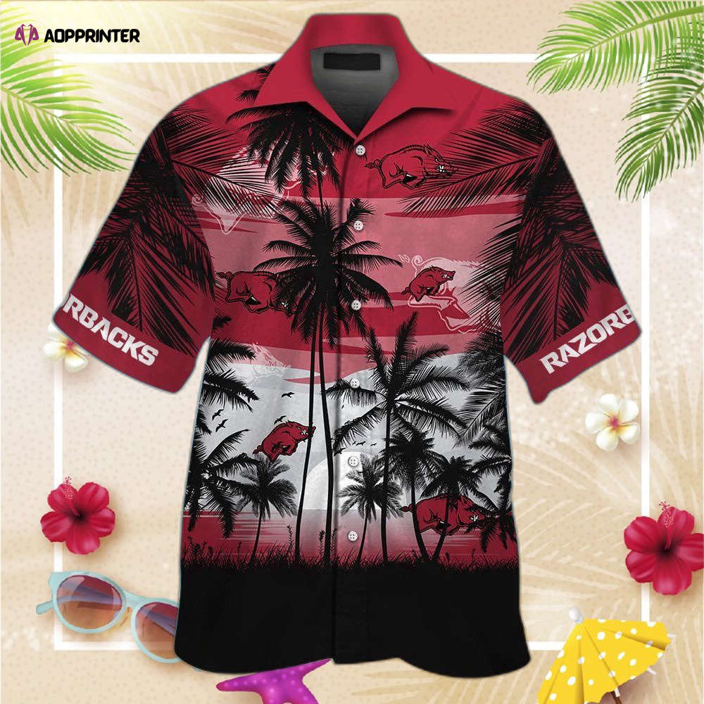 Arkansas Razorbacks Tropical Short Sleeve Button Up Tropical Aloha Hawaiian Shirts Shirt Hawaiian Shirt Set for Men Women Kids Arkansas Razorbacks Tropical Short Sleeve Button Up Tropical Aloha Hawaiian Shirts Shirt Hawaiian Shirt Set for Men Women Kids