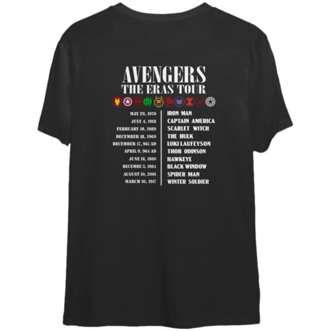 Avengers The Eras Tour Sweatshirt, Avenger Assemble T-Shirt, For Men And Women, Marvel Fan Gift