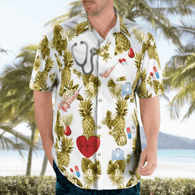 Awesome Nurse AOP Hawaii Shirt  , Gift For Men Women