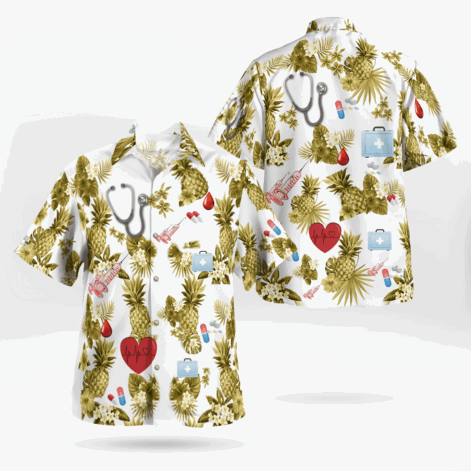Awesome Nurse AOP Hawaii Shirt  , Gift For Men Women