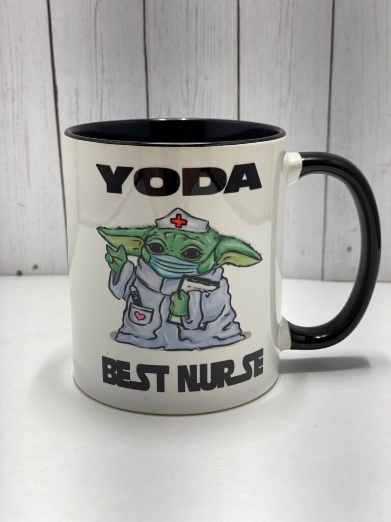 Baby Yoda Best Nurse, Star Wars, Ceramic Mug, Gift For Him Her Baby Yoda Best Nurse, Star Wars, Ceramic Mug, Gift For Him Her
