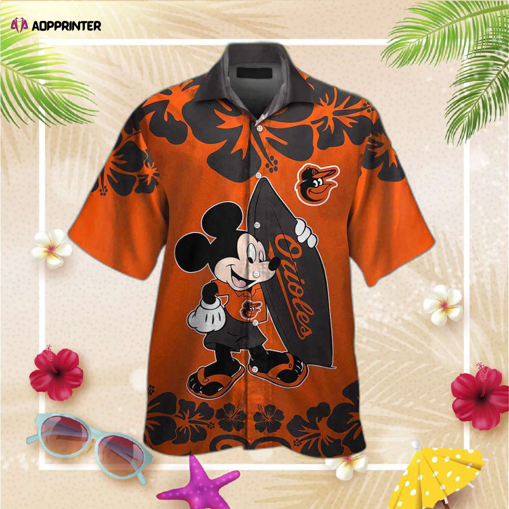 Baltimore Orioles Mickey Mouse Hawaii Shirt Summer Button Up Shirt For Men Women Baltimore Orioles Mickey Mouse Hawaii Shirt Summer Button Up Shirt For Men Women