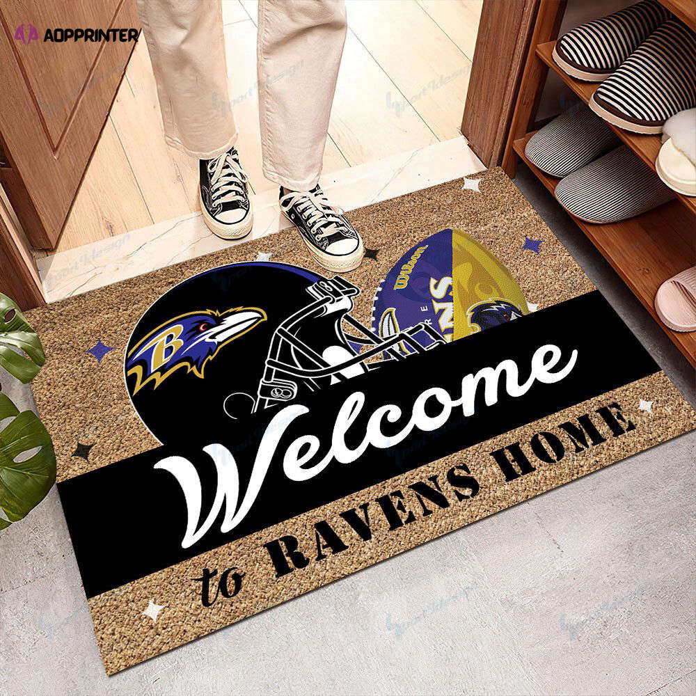 Baltimore Ravens Doormat, Gift For Home Decor Baltimore Ravens Doormat, Gift For Home Decor