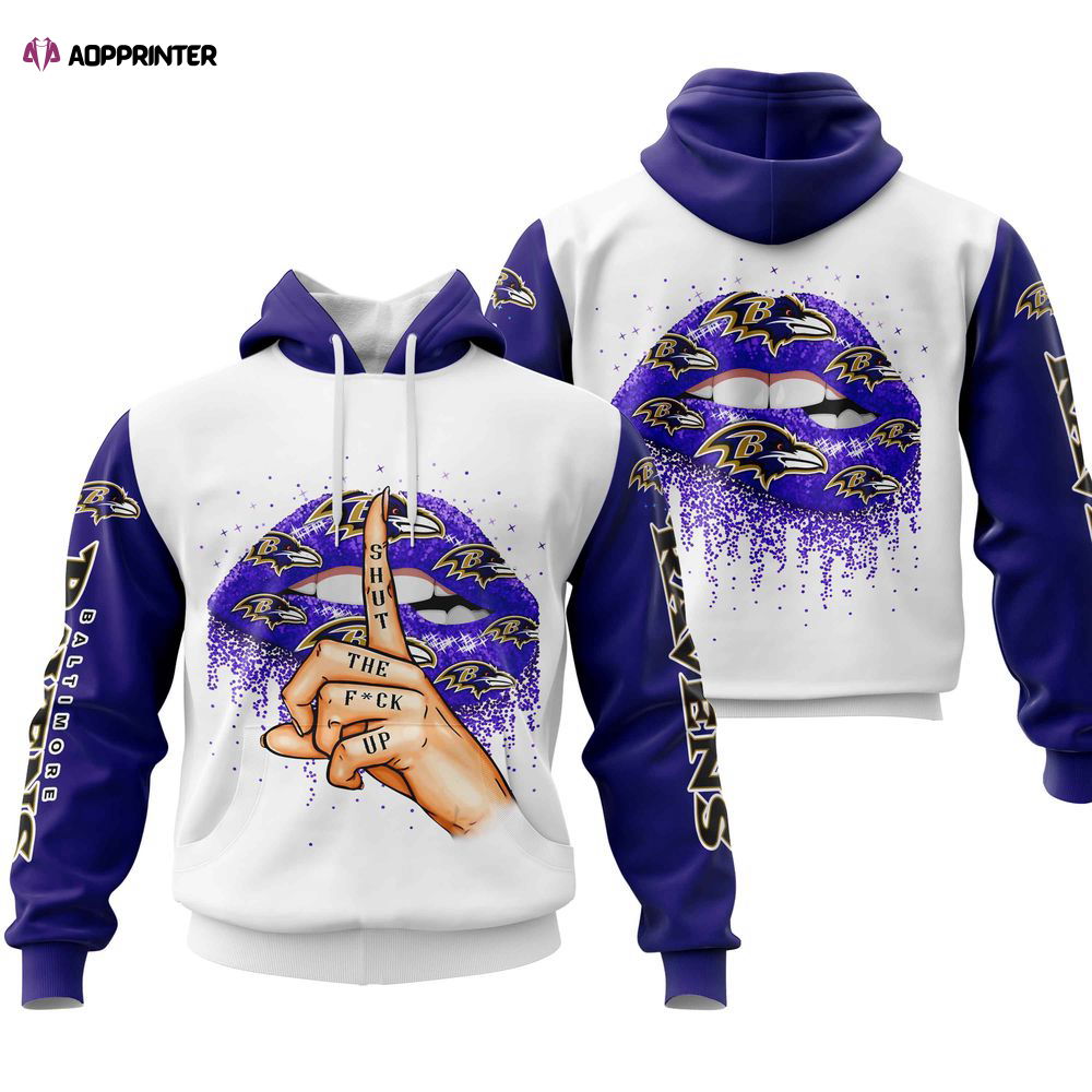 Baltimore Ravens Lips Hoodie, Gift For Men And Women Baltimore Ravens Lips Hoodie, Gift For Men And Women