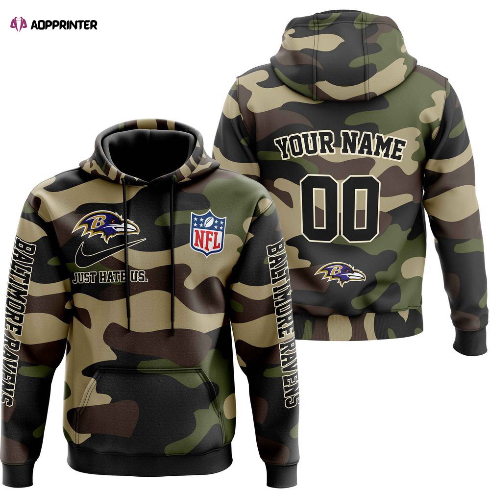 Baltimore Ravens Personalized Hoodie-Zip Hoodie Camo Style, For Men And Women Baltimore Ravens Personalized Hoodie-Zip Hoodie Camo Style, For Men And Women