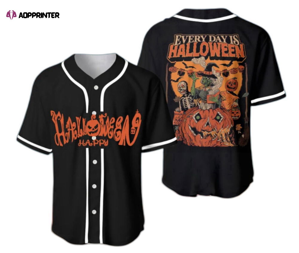 Black Happy Halloween Baseball Jersey Shirt, Perfect Holiday Gift For Adult, Youth, Kids Black Happy Halloween Baseball Jersey Shirt, Perfect Holiday Gift For Adult, Youth, Kids