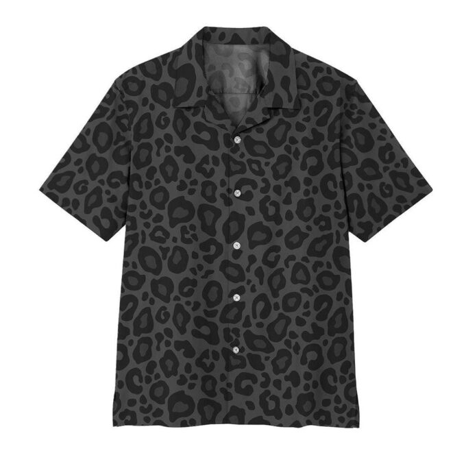 Black Leopard Custom Hawaiian Shirt, Gift For Men And Women