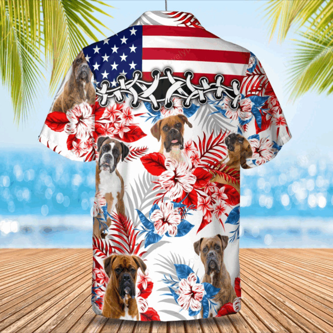 Boxer Hawaiian Shirt, Dog Summer Aloha Shirt, Gift For Men And Women