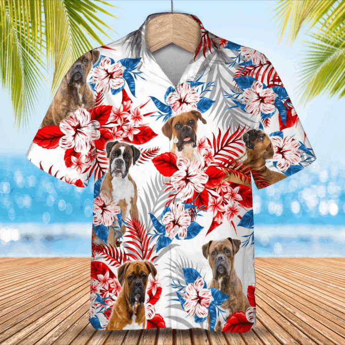 Boxer Hawaiian Shirt, Dog Summer Aloha Shirt, Gift For Men And Women