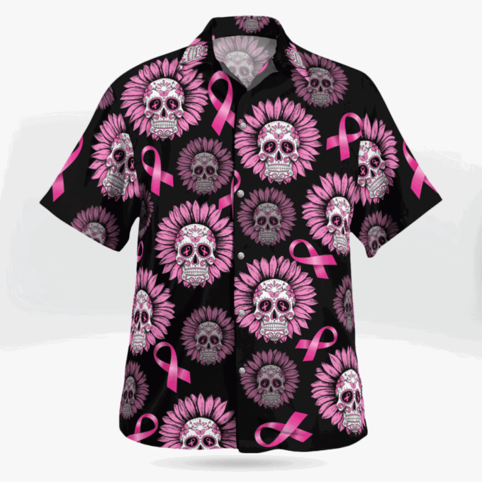 Breast Cancer Awareness Sunflowers Hawaiian Shirt, Gift For Men Women
