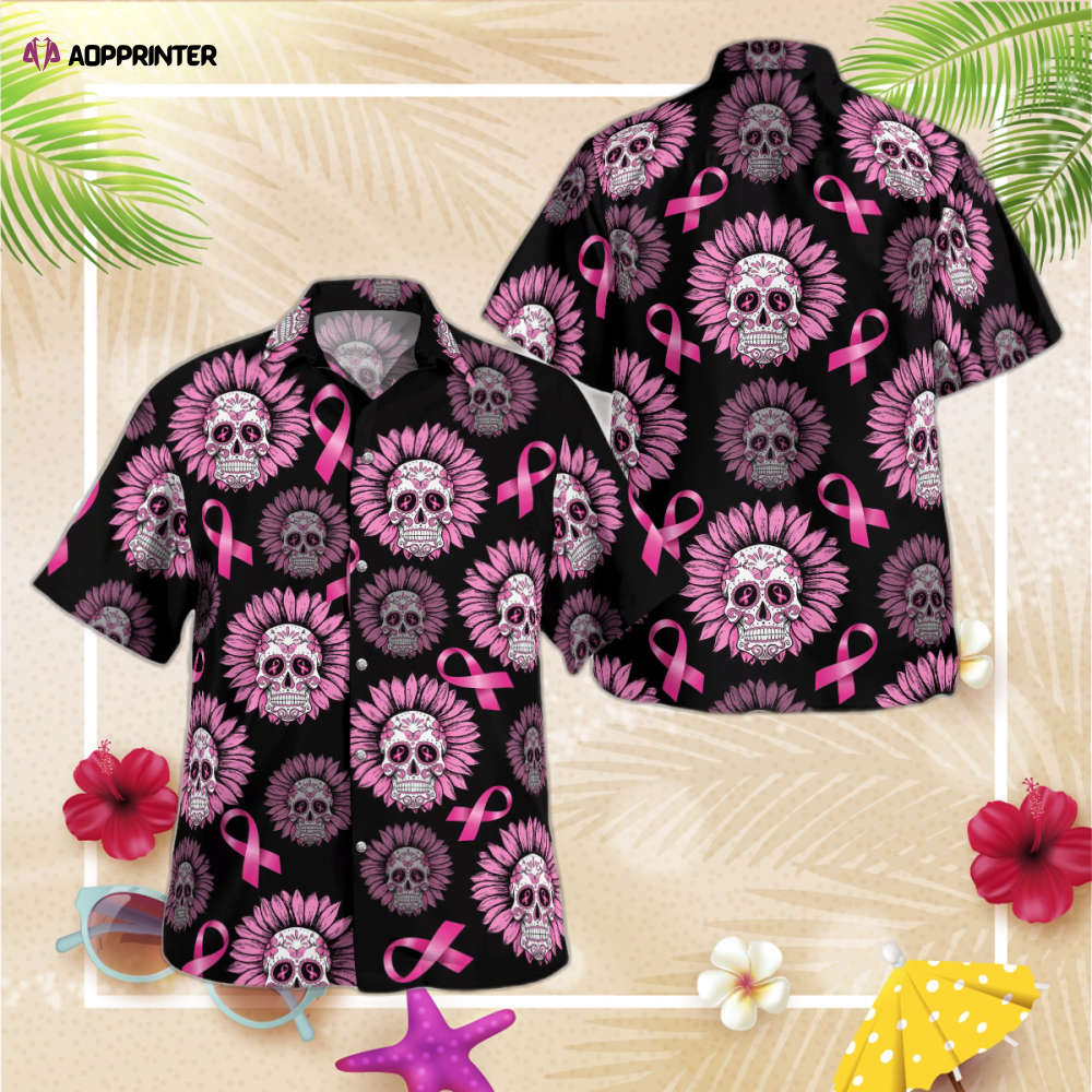 Breast Cancer Awareness Sunflowers Hawaiian Shirt, Gift For Men Women Breast Cancer Awareness Sunflowers Hawaiian Shirt, Gift For Men Women