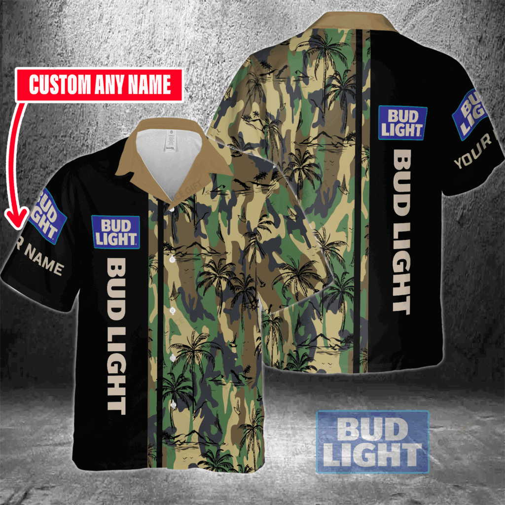 Bud Light Custom Name Hawaiian Shirt For Men And Women Bud Light Custom Name Hawaiian Shirt For Men And Women