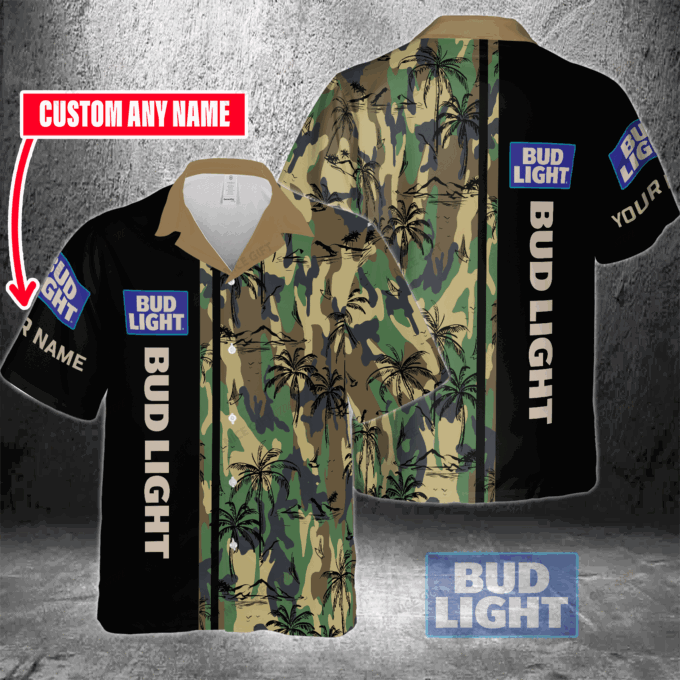 Bud Light Custom Name  Hawaiian Shirt For Men And Women