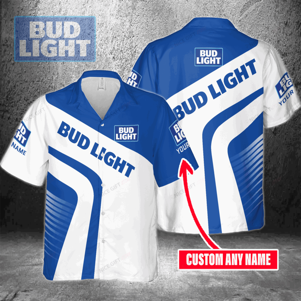 Bud Light Custom Name Hawaiian Shirt For Men And Women Bud Light Custom Name Hawaiian Shirt For Men And Women
