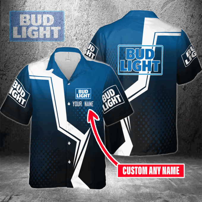 Bud Light Custom Name  Hawaiian Shirt For Men And Women