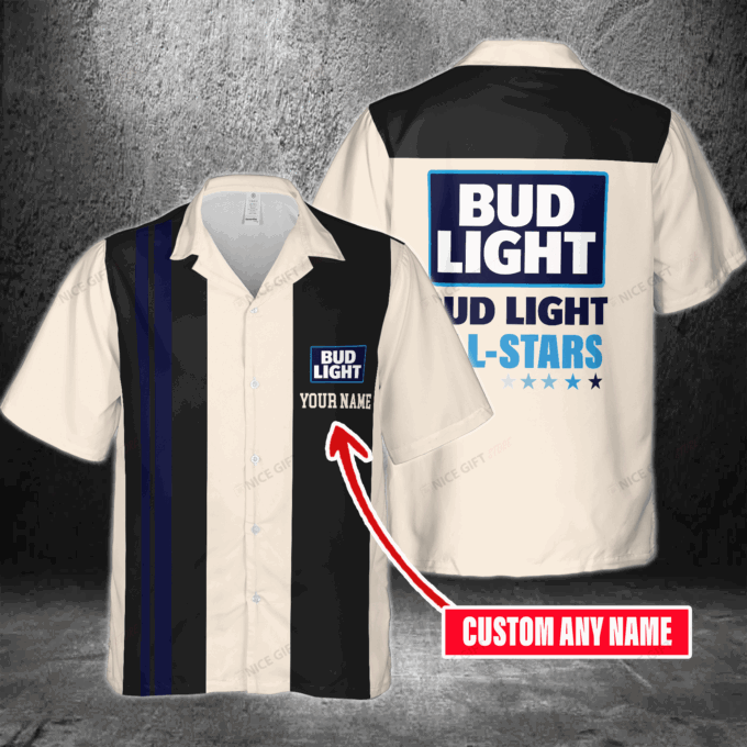 Bud Light Custom Name  Hawaiian Shirt For Men And Women