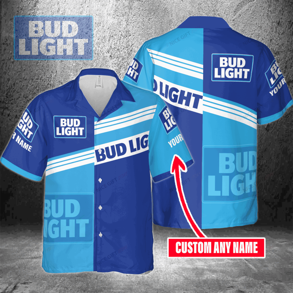 Bud Light Custom Name Hawaiian Shirt For Men And Women Bud Light Custom Name Hawaiian Shirt For Men And Women