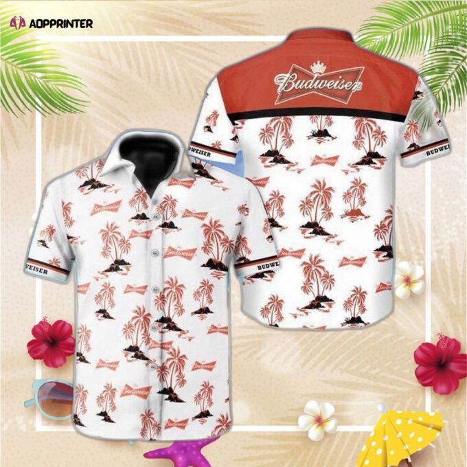 Budweiser Beer Floral Hawaiian Shirt For Men Women