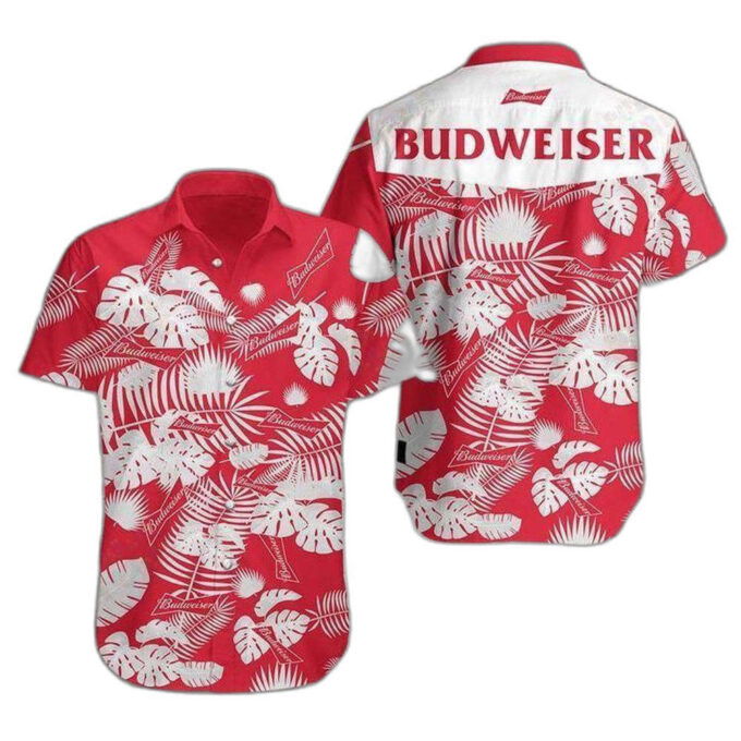 Budweiser Beer Hawaiian Aloha Shirt For Men Women