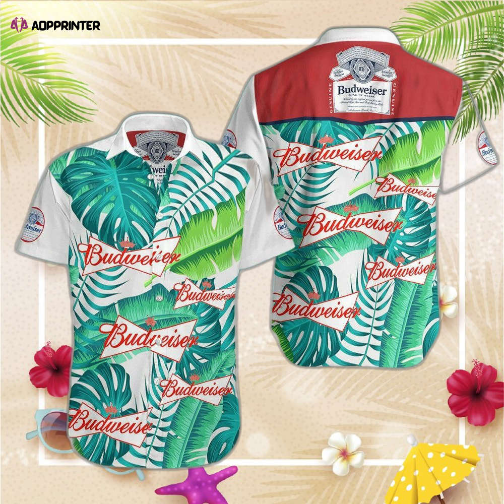 Budweiser Beer Summer Hawaiian Beach Shirt, Hawaiian Shirt Custom Hawaiian Shirt For Men Womens Budweiser Beer Summer Hawaiian Beach Shirt, Hawaiian Shirt Custom Hawaiian Shirt For Men Womens