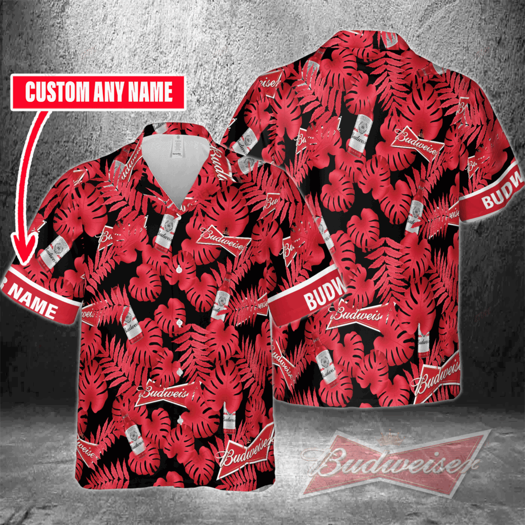 Budweiser Custom Name Hawaiian Shirt For Men And Women Budweiser Custom Name Hawaiian Shirt For Men And Women