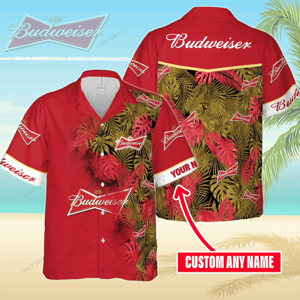 Budweiser Custom Name Hawaiian Shirt For Men And Women Budweiser Custom Name Hawaiian Shirt For Men And Women