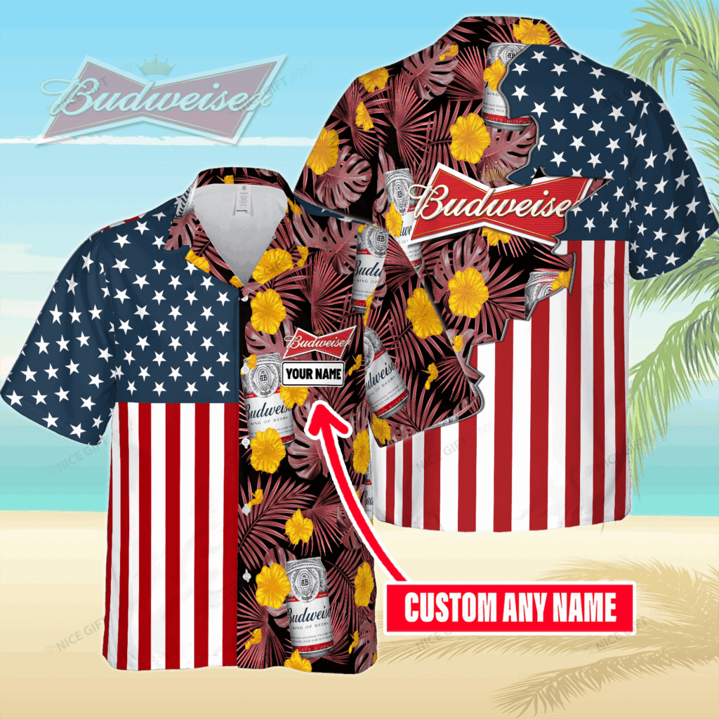 Budweiser Custom Name Hawaiian Shirt For Men And Women Budweiser Custom Name Hawaiian Shirt For Men And Women