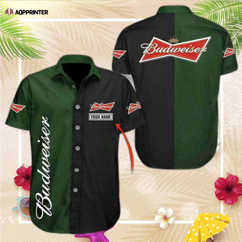 Budweiser Custom Name Hawaiian Shirt For Men And Women Budweiser Custom Name Hawaiian Shirt For Men And Women