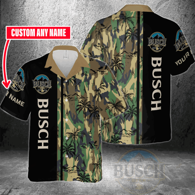Busch Beer Custom Name Hawaiian Shirt  For Men And Women