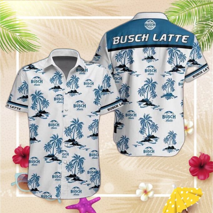 Busch Latte Beer Summer Beach Hawaiian Shirt For Men Women