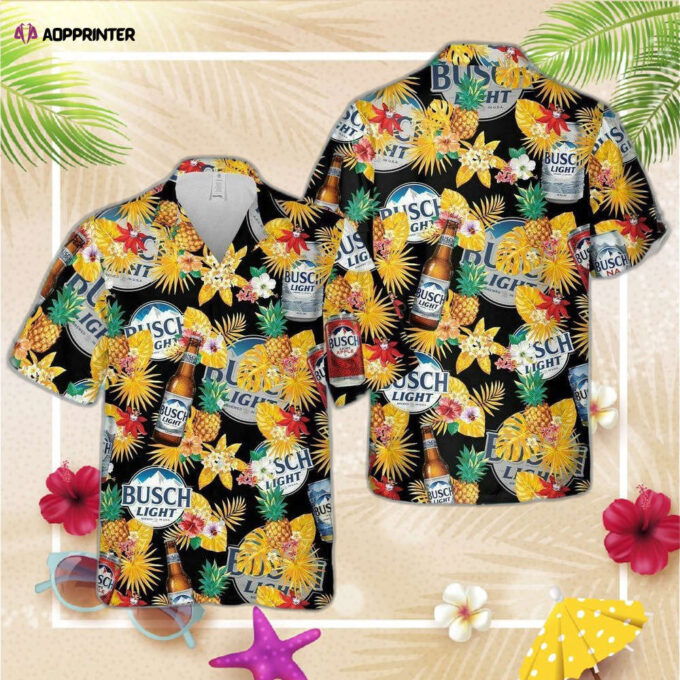 Busch Light Beer Pineapple Hawaiian Shirt For Men Women