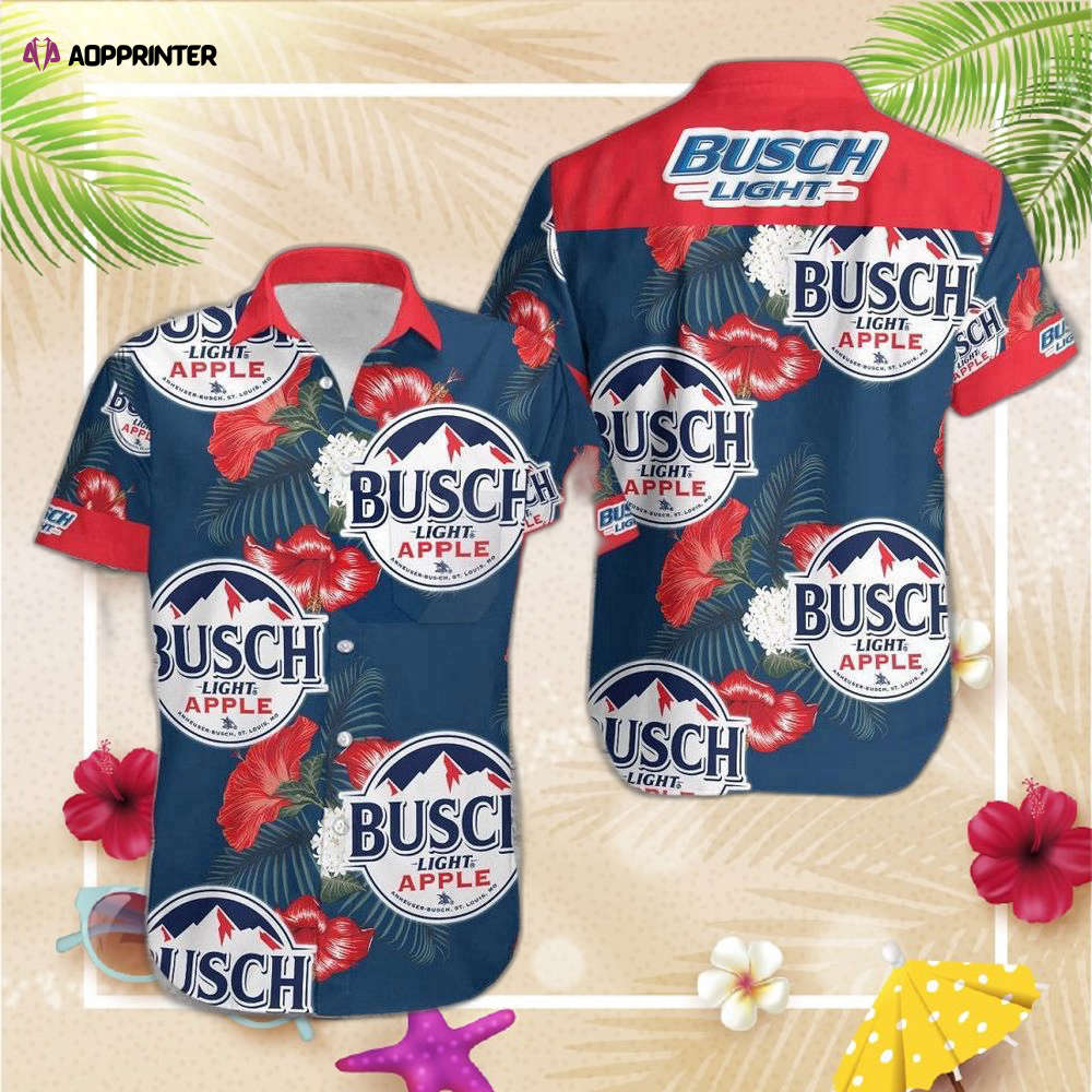 Busch Light Beer Red Apple Hawaiian Shirt For Men And Women Busch Light Beer Red Apple Hawaiian Shirt For Men And Women
