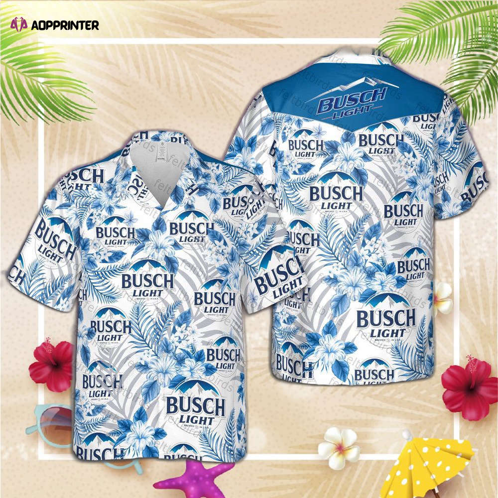 Busch Light Beer Unisex Hawaiian Shirt Busch Light Beer Unisex Hawaiian Shirt