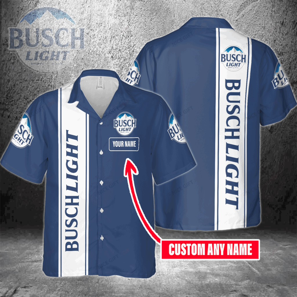 Busch Light Custom Name Hawaiian Shirt For Men And Women Busch Light Custom Name Hawaiian Shirt For Men And Women