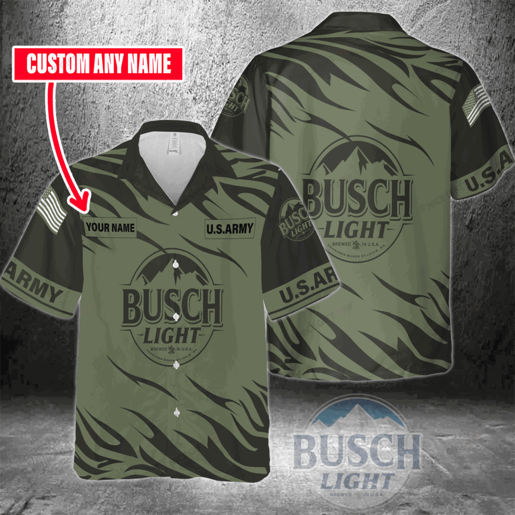 Busch Light Custom Name Hawaiian Shirt For Men And Women Busch Light Custom Name Hawaiian Shirt For Men And Women