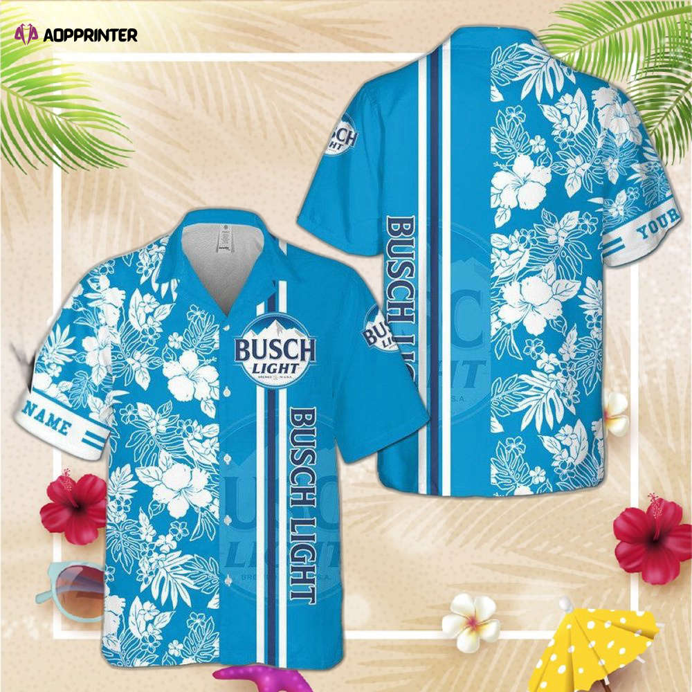 Busch Light Custom Name Hawaiian Shirt For Men Women Busch Light Custom Name Hawaiian Shirt For Men Women