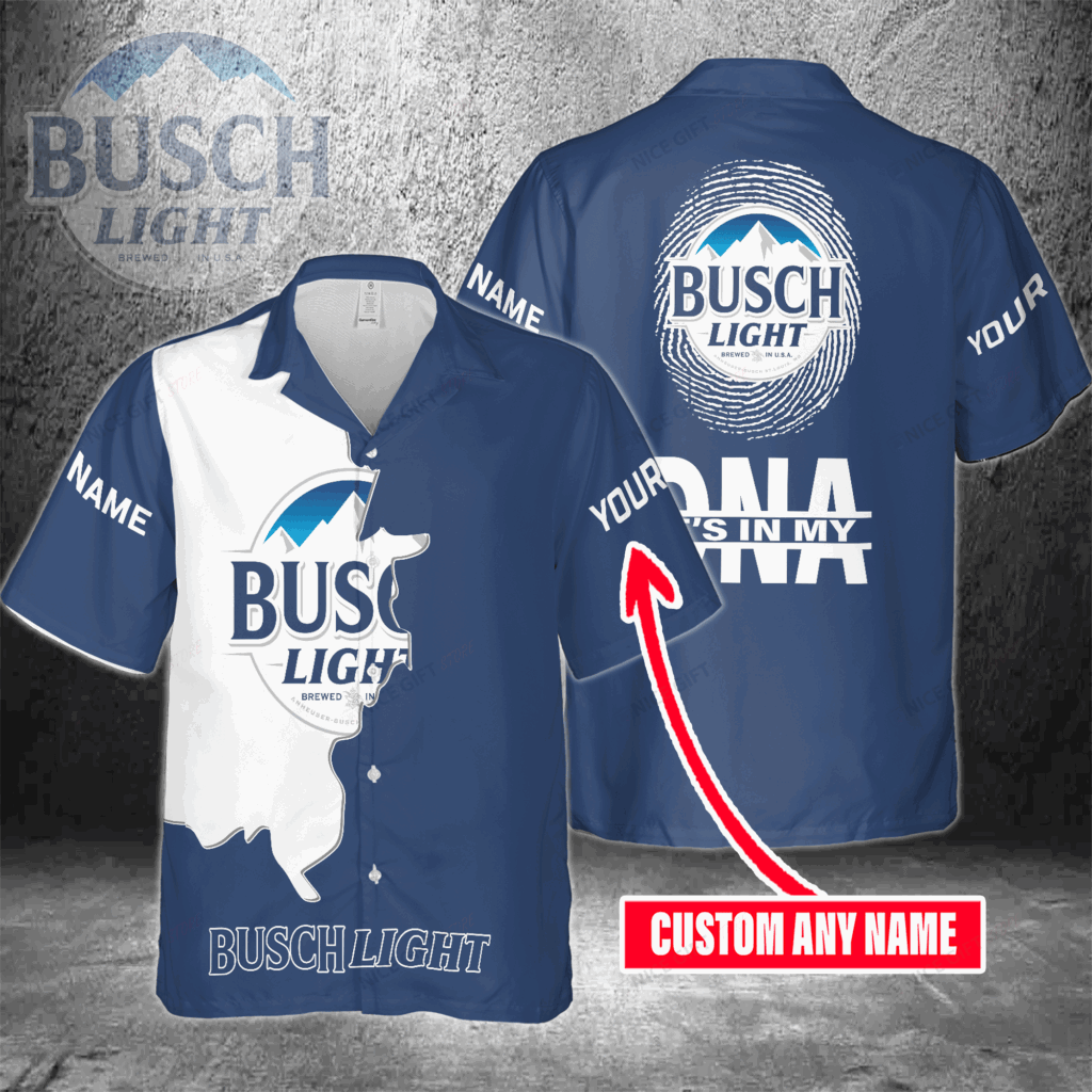 Busch Light Custom Name It’s In My DNA Hawaiian Shirt For Men And Women Busch Light Custom Name It’s In My DNA Hawaiian Shirt For Men And Women