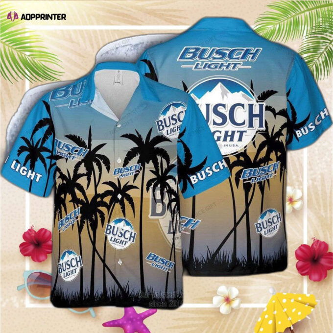 Busch Light Palm Tree Hawaiian Shirt For Men Women