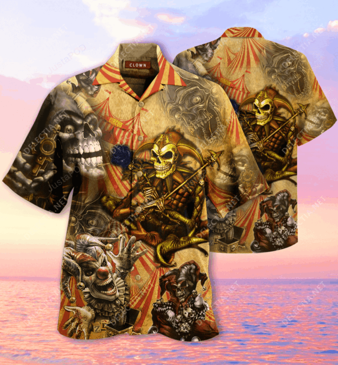 By Blood A King In Heart A Clown Hawaiian Aloha Shirts