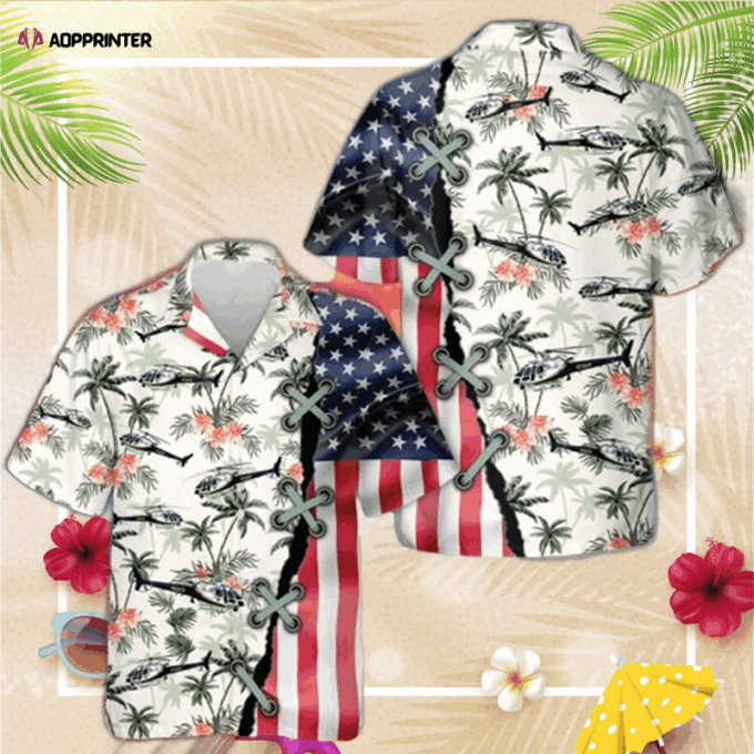 California Highway Patrol Airbus H125 Helicopter Hawaiian Shirt, Gift For Men Women