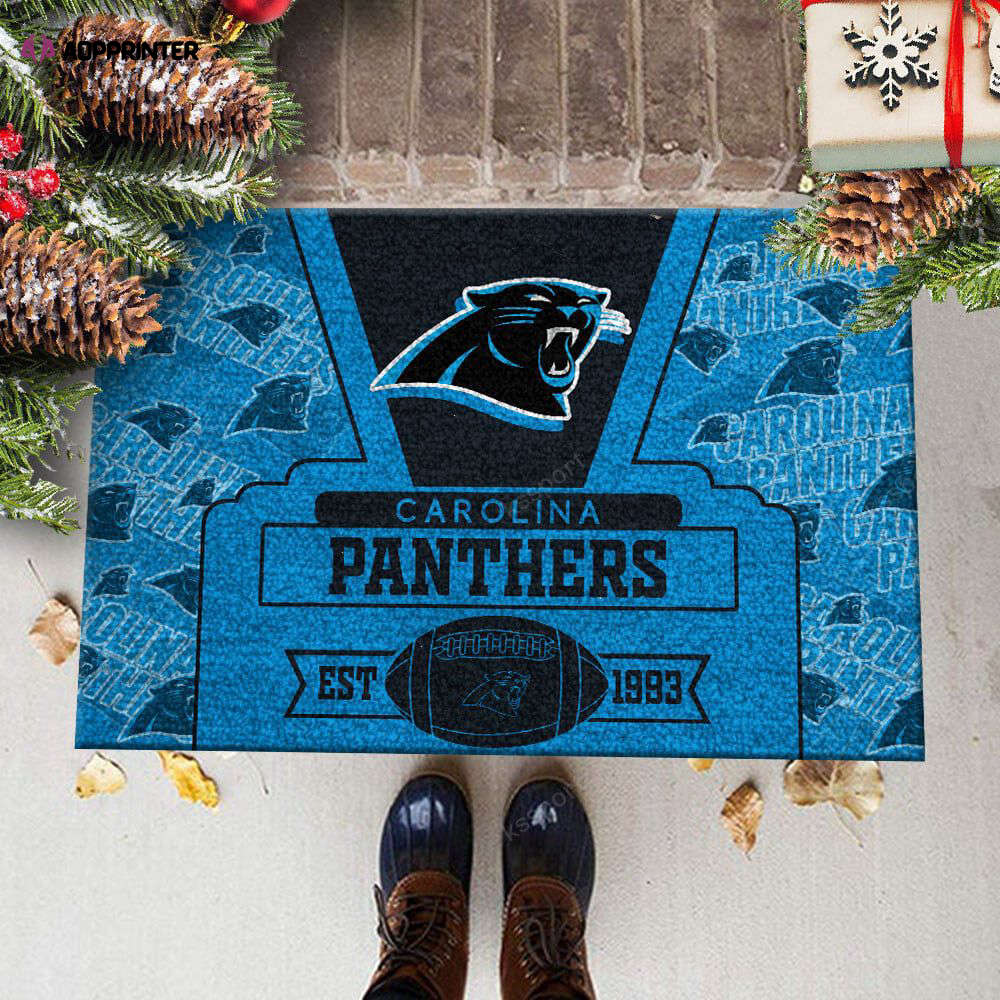 Carolina Panthers Doormat, Best Gift For Home Decor Carolina Panthers Doormat, Best Gift For Home Decor