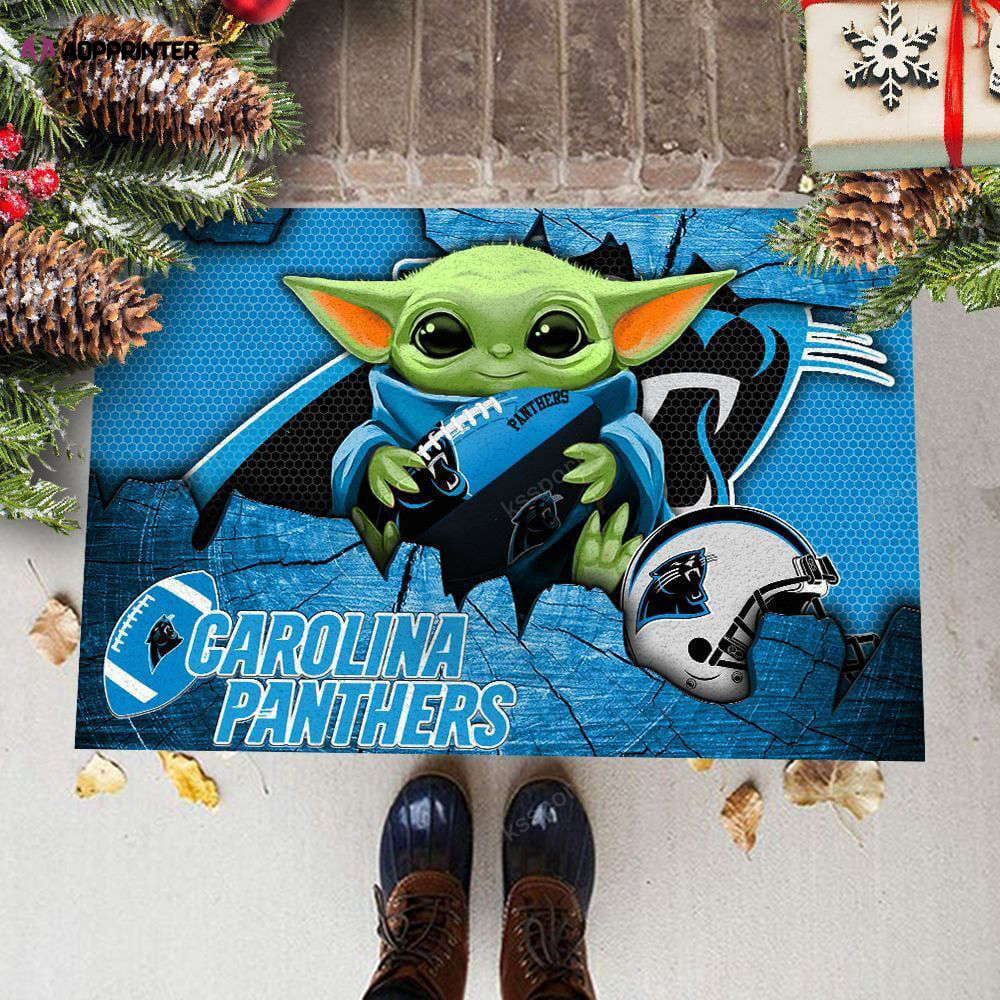 Carolina Panthers Doormat, Best Gift For Home Decor Carolina Panthers Doormat, Best Gift For Home Decor