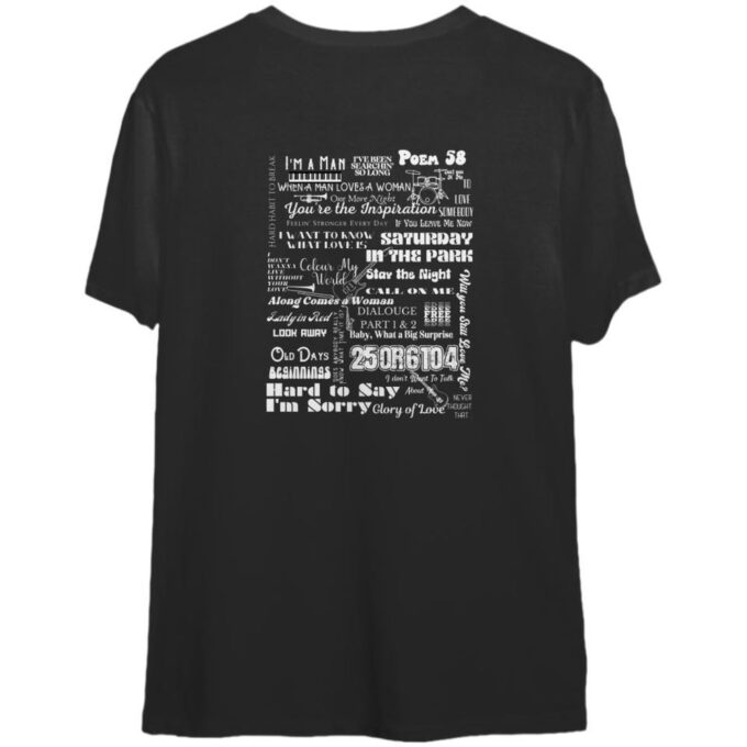 Chicago Album Cover Concert Tracklist  Shirt, Chicago Band Shirt, For Men And Women