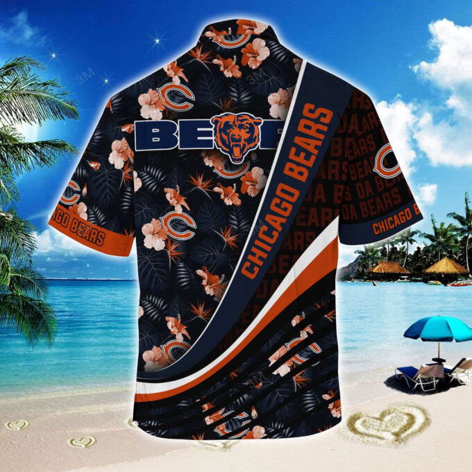 Chicago Bears NFL-Summer Hawaii Shirt With Tropical Flower Pattern  For Men And Women