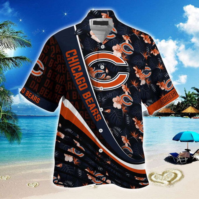 Chicago Bears NFL-Summer Hawaii Shirt With Tropical Flower Pattern  For Men And Women