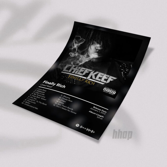 Chief Keef – Finally Rich – Album  Poster – For Home Decor